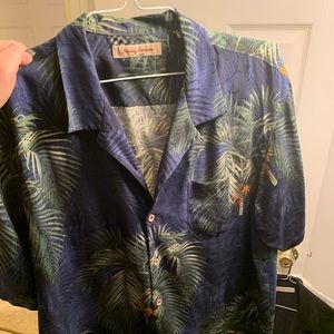 Beautiful Blue Tommy Bahama silk shirt -XL
